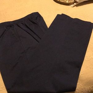 Elastic waist pants.